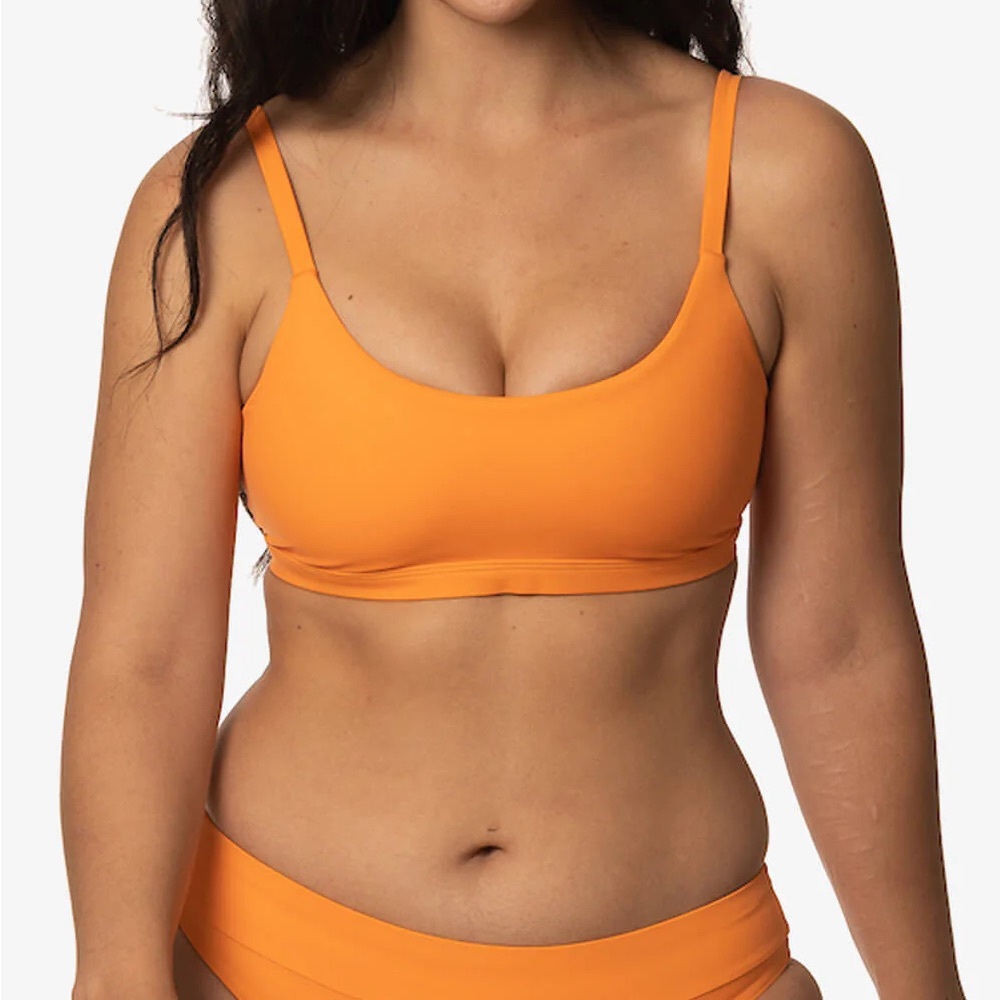 JOLYN Diana Bikini Top, Volcano Orange - Size L